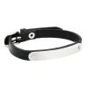 By Billgren Läderarmband, gravyr, stålbricka, svart – 8104