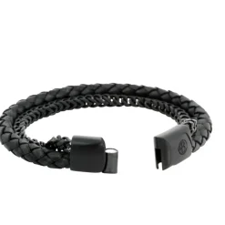 By Billgren Läderarmband, kedja, svart – 8183