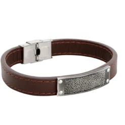 By Billgren Läderarmband, Pattern, Brun – 8178
