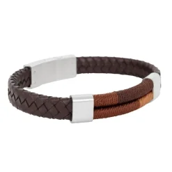 By Billgren Läderarmband, Tvinnad – 8231