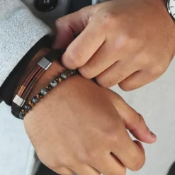 By Billgren Läderarmband, Tvinnad – 8232