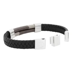 By Billgren Läderarmband, Tvinnad – 8232