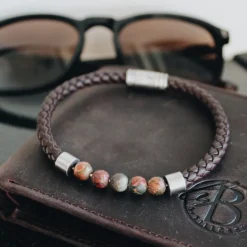 By Billgren Läderarmband/Beads, Brun/Hazel – 8190