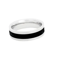 By Billgren Ring, stål, svart gummi – 5614