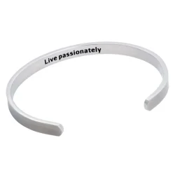 By Billgren Stålarmband, Cuff “Live passionately”, silver – 8972