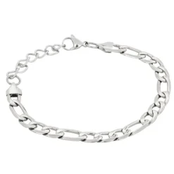 By Billgren Stålarmband, Figaro, silver – 8235