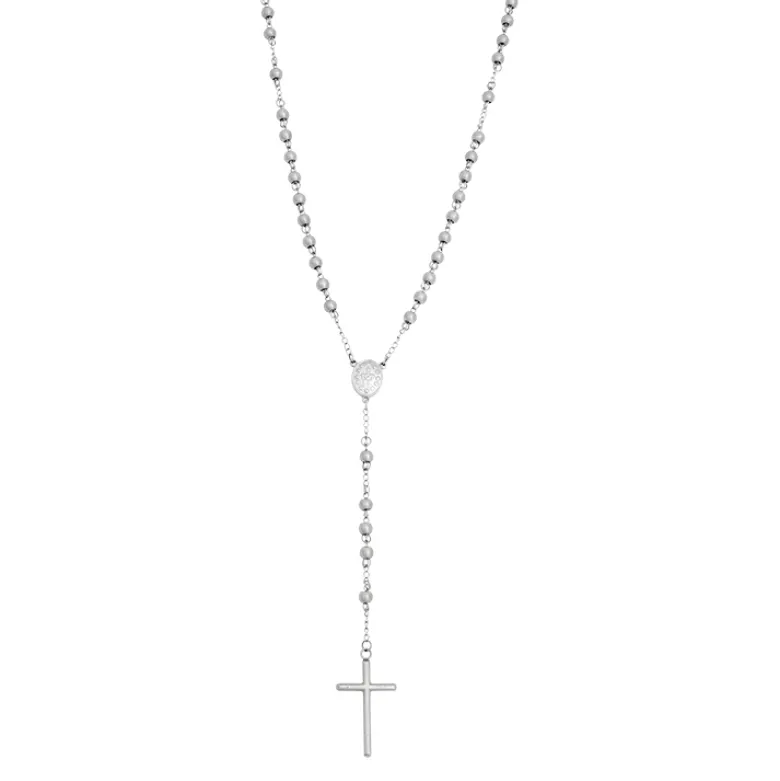 By Billgren Stålhalsband, kors, beads – 9140
