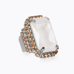Caroline Svedbom Alexa Ring / Electric White Combo (Rhodium)