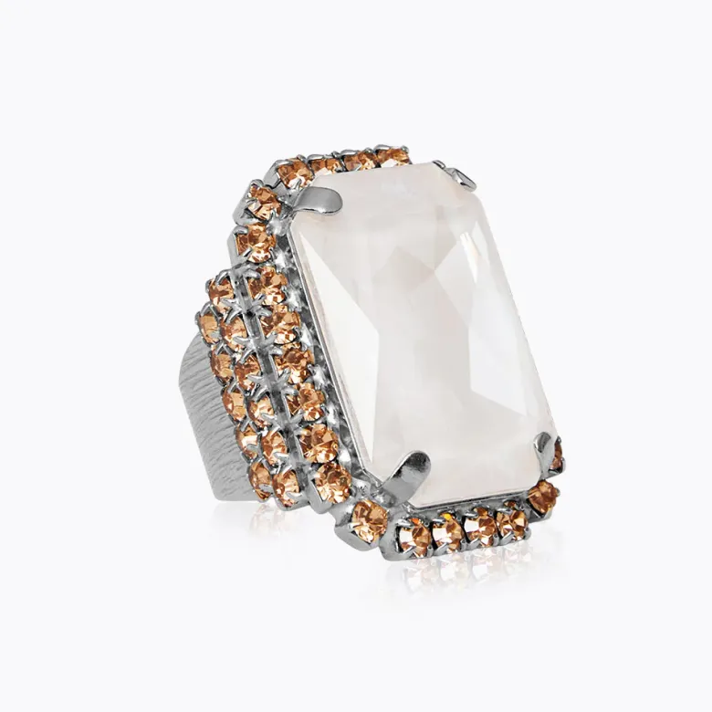 Caroline Svedbom Alexa Ring / Electric White Combo (Rhodium)