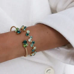 Caroline Svedbom Alisia Armband / Green Combo (Gold)