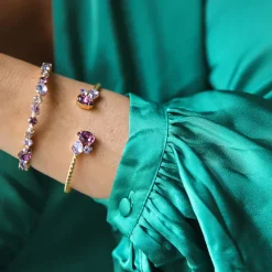 Caroline Svedbom Alisia Armband / Violet Combo (Rhodium)