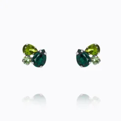 Caroline Svedbom Alisia Örhängen / Green Combo (Rhodium)
