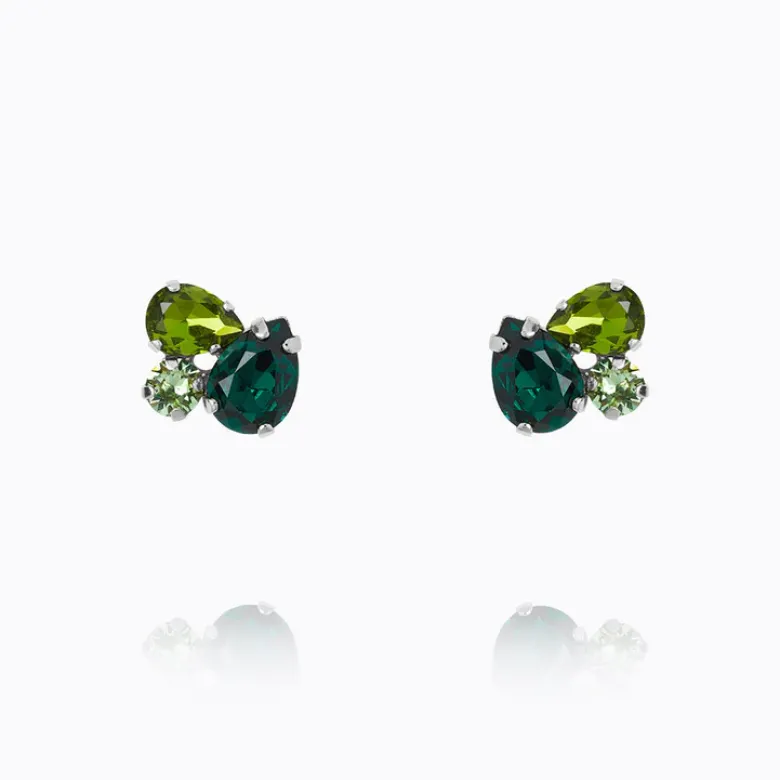 Caroline Svedbom Alisia Örhängen / Green Combo (Rhodium)