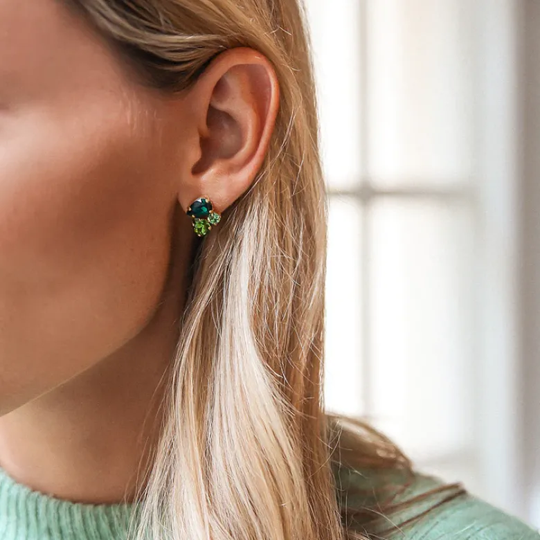 Caroline Svedbom Alisia Örhängen / Green Combo (Gold)