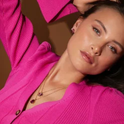 Caroline Svedbom Ana Halsband, Dark Rose Combo – Rhodium