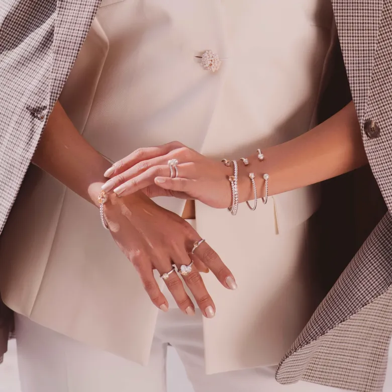 Caroline Svedbom Ana Ring / Golden Combo (Rhodium)