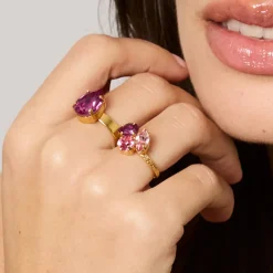 Caroline Svedbom Ana Ring, Dark Rose Combo – Rhodium