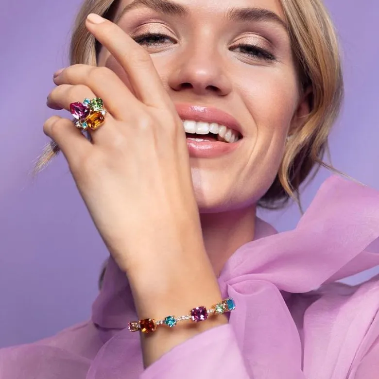 Caroline Svedbom Angelina Ring Guld / Rainbow Combo