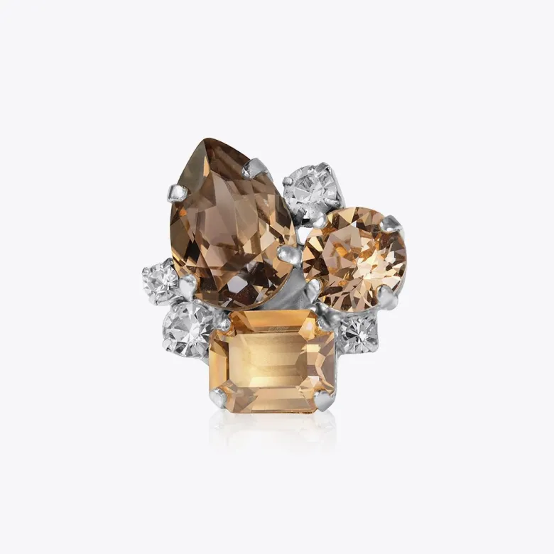 Caroline Svedbom Angelina Ring / Greige Combo (Rhodium)