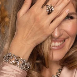 Caroline Svedbom Angelina Ring / Greige Combo (Rhodium)