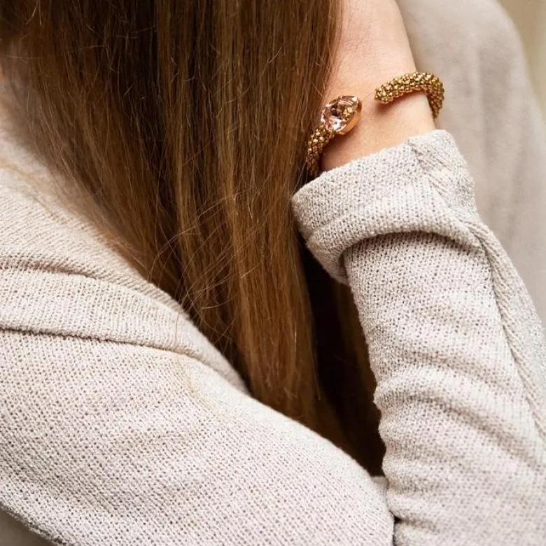 Caroline Svedbom Armband Classic Rope Guld / Vintage Rose