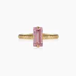Caroline Svedbom Baguette Ring / Light Rose (Guld)