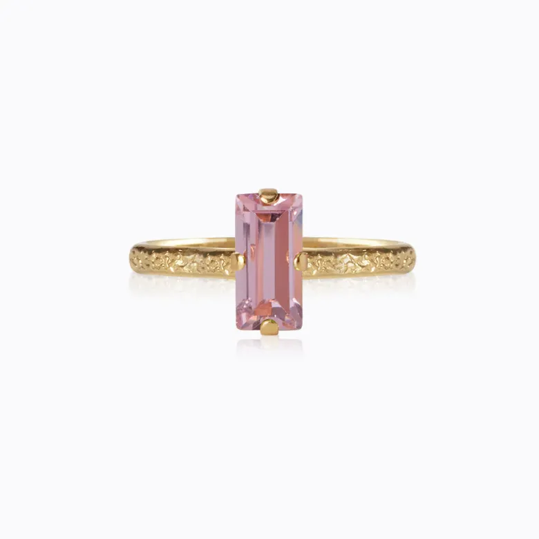 Caroline Svedbom Baguette Ring / Light Rose (Guld)