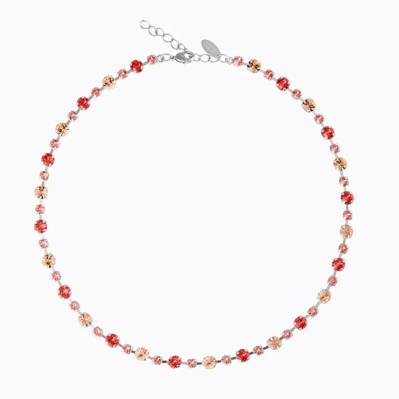 Caroline Svedbom Calanthe Halsband/ Peach Combo (Rhodium)