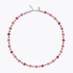 Caroline Svedbom Calanthe Halsband/ Coral Combo (Rhodium)