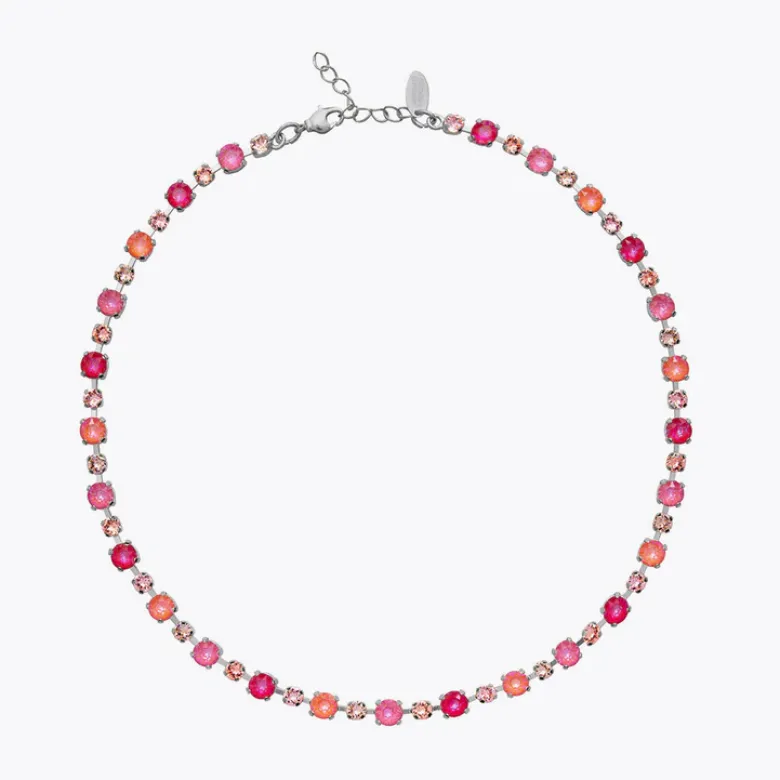 Caroline Svedbom Calanthe Halsband/ Coral Combo (Rhodium)