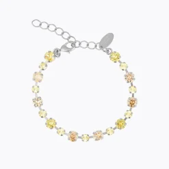 Caroline Svedbom Calanthe Bracelet, Dark Jonquil Combo – Rhodium