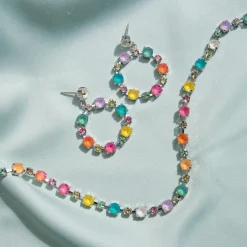 Caroline Svedbom Calanthe Halsband / Flower Combo (Rhodium)