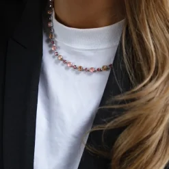 Caroline Svedbom Calanthe Halsband/ Flamingo Combo (Guld)