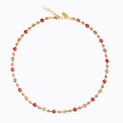 Caroline Svedbom Calanthe Halsband/ Peach Combo (Guld)