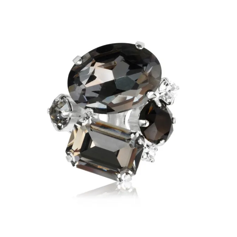 Caroline Svedbom Carolina Ring / Black Diamond Combo (Rhodium)