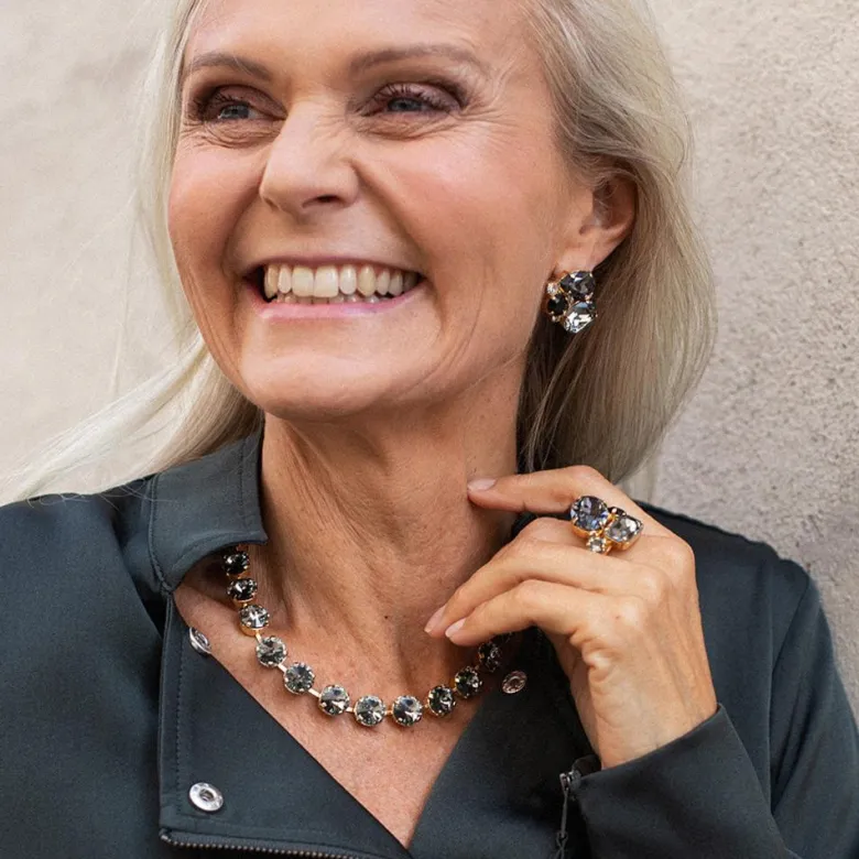 Caroline Svedbom Carolina Ring / Black Diamond Combo (Rhodium)
