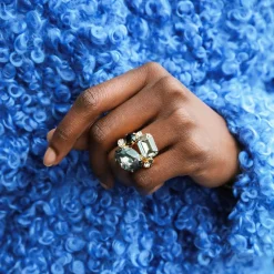 Caroline Svedbom Carolina Ring / Black Diamond Combo (Rhodium)
