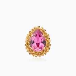 Caroline Svedbom Classic Gemma Ring, Dark Rose – Guld