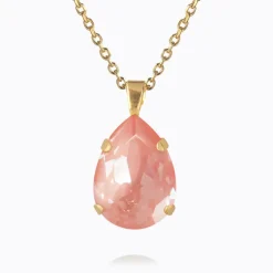 Caroline Svedbom Classic Drop Halsband/ Flamingo Ignite (Guld)