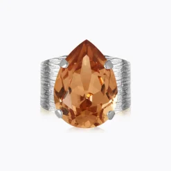Caroline Svedbom Classic Drop Ring / Light Colorado Topaz (Rhodium)