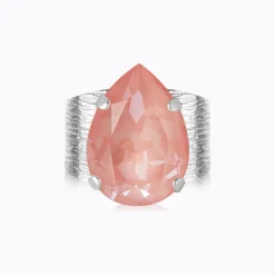 Caroline Svedbom Classic Drop Ring / Flamingo Ignite (Rhodium)
