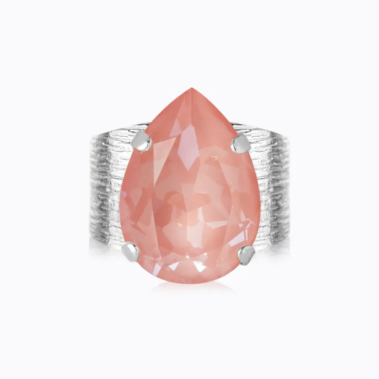 Caroline Svedbom Classic Drop Ring / Flamingo Ignite (Rhodium)
