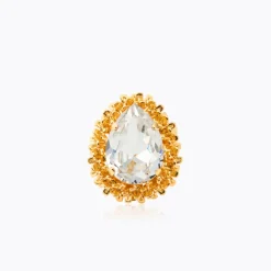 Caroline Svedbom Classic Gemma Ring Crystal – Guld