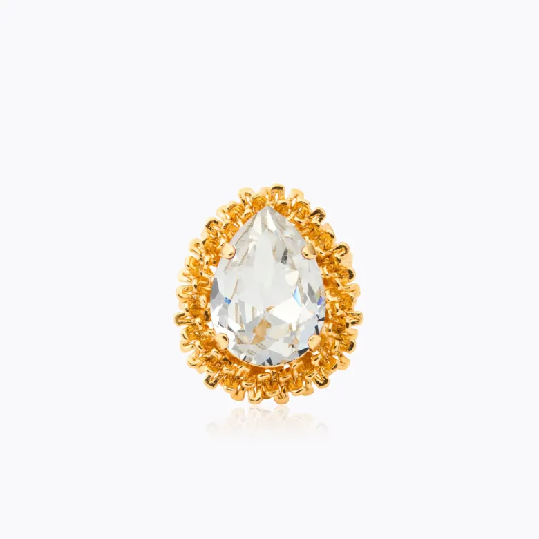 Caroline Svedbom Classic Gemma Ring Crystal – Guld