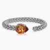 Caroline Svedbom Classic Rope Armband Rhodium / Light Amber