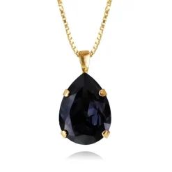 Caroline Svedbom Classic Drop Halsband / Graphite (Guld)
