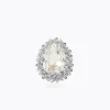 Caroline Svedbom Classic Gemma Ring Crystal – Rhodium