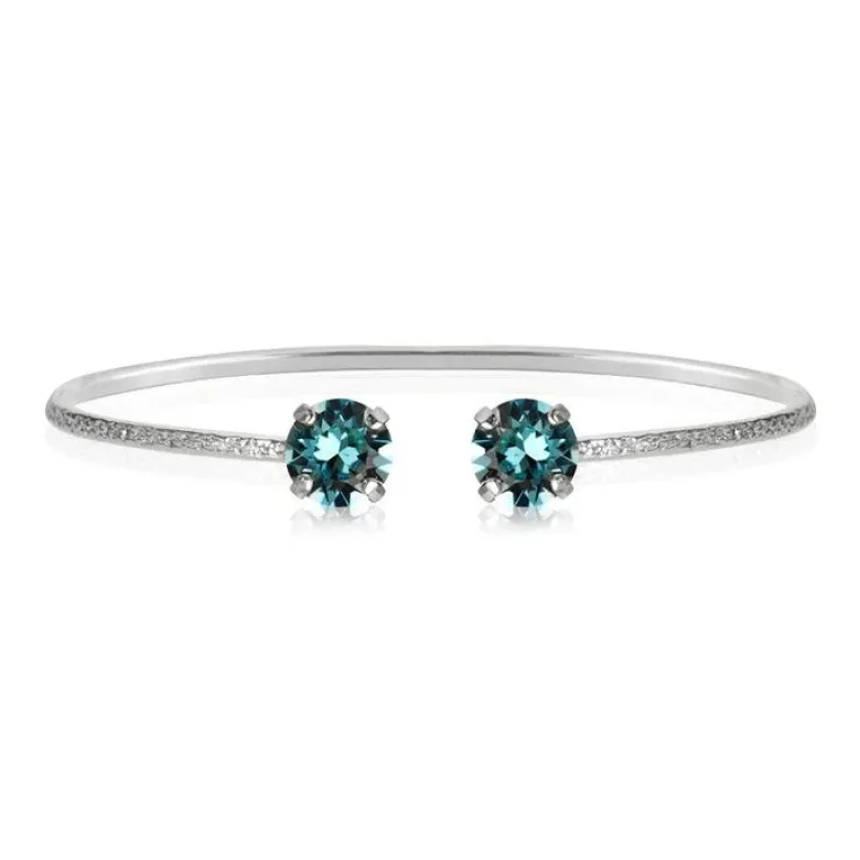 Caroline Svedbom Classic Petite Armband Rhodium / Light Turquoise