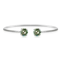 Caroline Svedbom Classic Petite Armband Rhodium / Chrysolite
