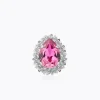 Caroline Svedbom Classic Gemma Ring, Dark Rose – Rhodium